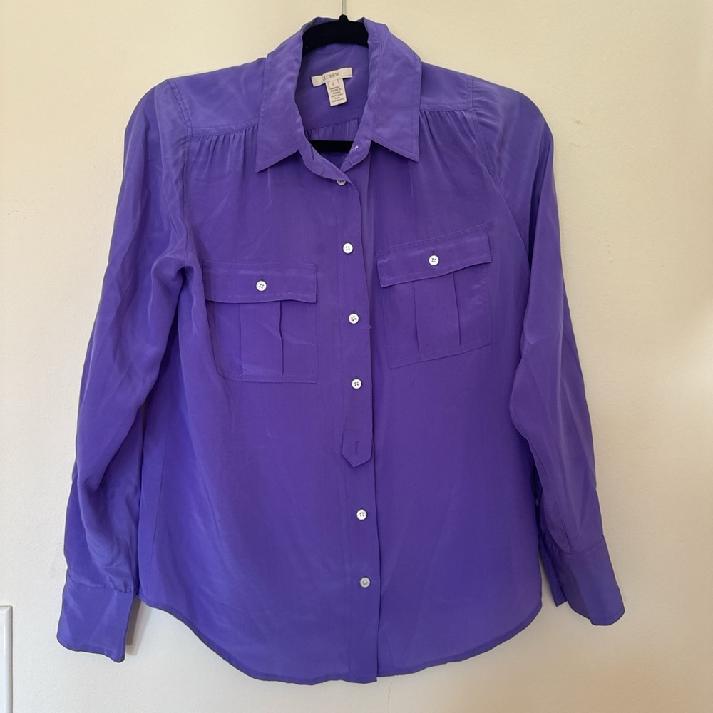 Vintage Purple Silk Blouse